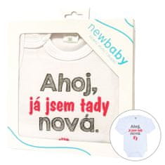 NEW BABY Body s potiskem New Baby Ahoj, já jsem tady nová - dárkové balení 50