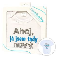 NEW BABY Body s potiskem New Baby Ahoj, já jsem tady nový - dárkové balení 50