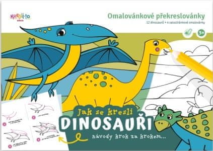 Kresli.to Omalovánkové překreslovánky Kresli.to - Jak se kreslí dinosauři