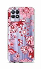 TopQ Kryt Realme 8i silikon Pink Butterfly 69878