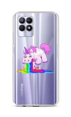 TopQ Kryt Realme 8i silikon Rainbow Splash 69803