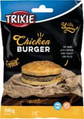 Trixie Chicken burger, kuřecí hambuger - buvolí kůže, 9cm