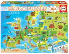 Educa Puzzle Mapa Evropy 150 dílků