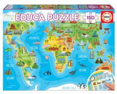 Educa Puzzle Mapa se světovými památkami 150 dílků