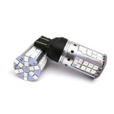 motoLEDy W21/5W LED žárovka 7443 12-24V CANBUS oranžovo-červená, dvoubarevná USA