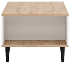 Danish Style Konferenční stolek Legolas, 100 cm, přírodní / bílá