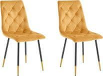 Danish Style Jídelní židle Lilith (SET 2 ks), hořčicová