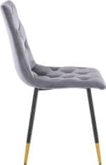 Danish Style Jídelní židle Lilith (SET 2 ks), antracitová