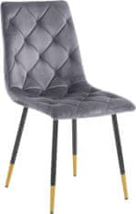 Danish Style Jídelní židle Lilith (SET 2 ks), antracitová