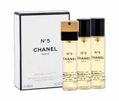 Chanel 3x20ml no.5, toaletní voda, náplň