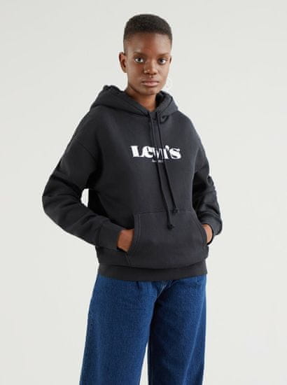 Levis Černá dámská mikina s kapucí Levi's