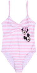 Disney Minnie a Mickeyho pruhované růžovo-bílé jednodílné plavky, 116 - 122