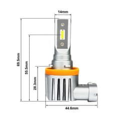 motoLEDy LED H9 9V-30V canbus CSP žárovky sada nových