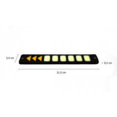 motoLEDy flexibilní denní svícení DRL + směry COB LED 800lm + 250lm nové 12V