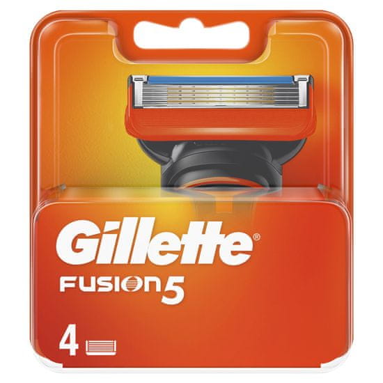 Gillette Fusion5 Pánská Náhradní Holicí Hlavice, 4 ks 