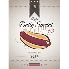 Retro Cedule Cedule Hot Dog - Daily Special