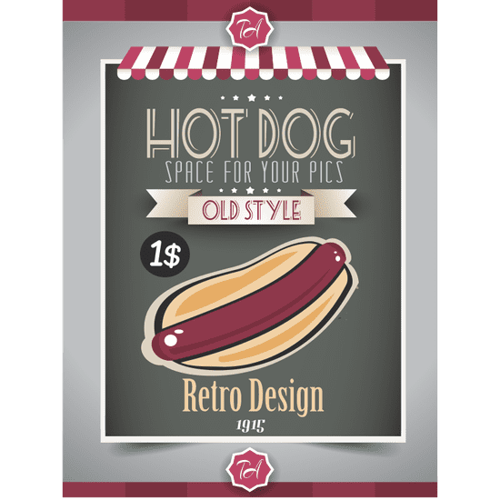 Retro Cedule Cedule Hot Dog - Retro Design