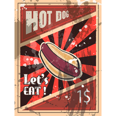 Retro Cedule Cedule Hot Dog - Lets Eat