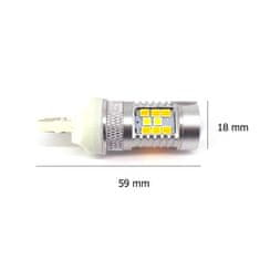 motoLEDy W21/5W LED žárovka 7443 12V 2000lm CANBUS TWO-COLOR, bílá a oranžová