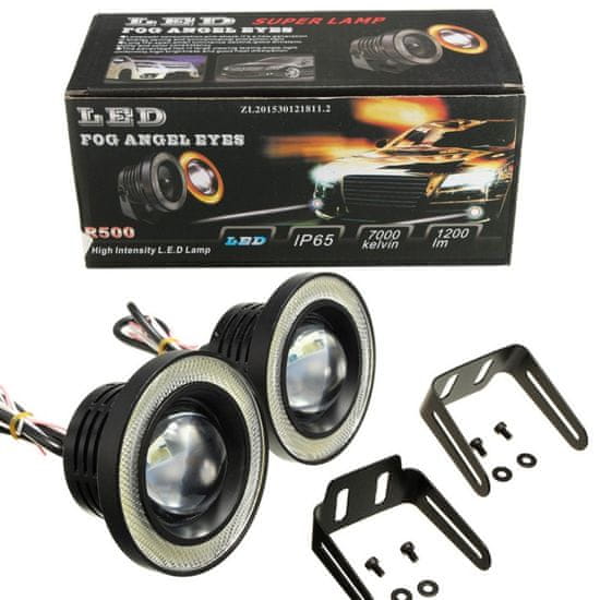 motoLEDy DRL světla COB LED angel eye daylight, průměr 7,6 cm