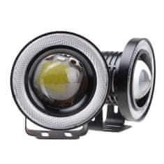 motoLEDy DRL světla COB LED angel eye daylight, průměr 8.9 cm