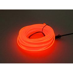 motoLEDy Fiber optic EL WIRE okolní LED pás 5m, oranžová