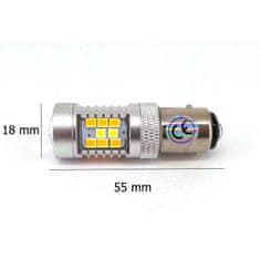 motoLEDy P21/5W dvoubarevná BAY15D 12-24V 2000lm Canbus LED žárovka