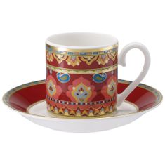 Villeroy & Boch Espresso šálek s podšálkem z kolekce SAMARKAND RUBIN