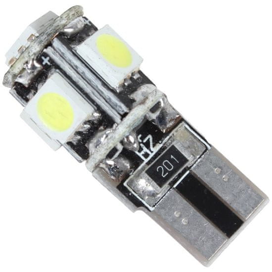 motoLEDy W5W LED T10 12V 120lm CANBUS teplá bílá