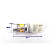 motoLEDy P27/7W LED žárovka 3157 12-24V 2000lm CANBUS bílá a červená