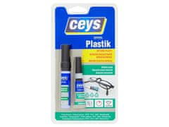 Lepidlo Ceys SPECIAL PLASTIK, na obtížné plasty, vteřinové, 3 g + 4 ml