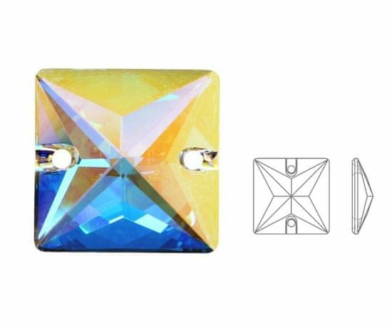 Izabaro 10ks crystal crystal ab 001ab square šít na