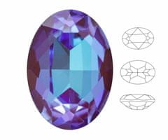 Izabaro 4120 broušený krystal, šaton, oválný