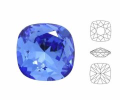 Kraftika 4ks izabaro crystal sapphire blue 206 polštář čtvercové