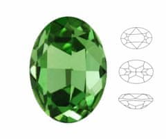 Izabaro 2ks crystal peridot green 214 oválné efektní