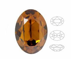 Izabaro 2ks crystal topaz yellow 203 oválné efektní kamenné