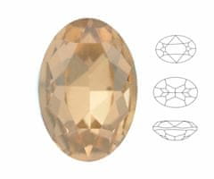 Izabaro 2ks crystal golden shadow 001gsha oval fancy stone