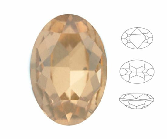 Izabaro 2ks crystal golden shadow 001gsha oval fancy stone