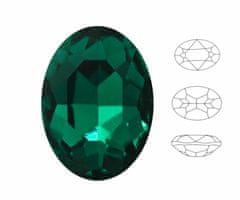 Izabaro 2ks crystal smaragdově zelená 205 oválný efektní