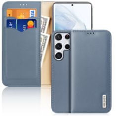 Dux Ducis Hivo kožené pouzdro na Samsung Galaxy S22 ULTRA 5G blue