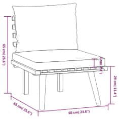 Vidaxl 4dílná zahradní sedací souprava s poduškami masivní akácie