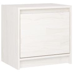 Greatstore Noční stolky 2 ks bílé 40 x 30,5 x 40 cm masivní borové dřevo