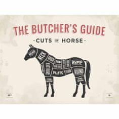 Retro Cedule Cedule The Butchers Guide - Cuts Of Horse