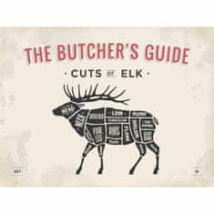 Retro Cedule Cedule The Butchers Guide - Cuts Of Elk