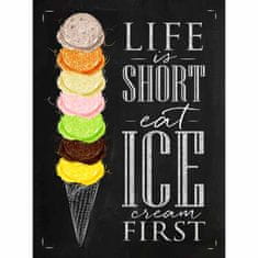 Retro Cedule Cedule Life is Short Eat Ice Cream First