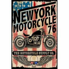 Retro Cedule Cedule New York Motorcycle 76