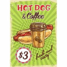 Retro Cedule Cedule Restaurace menu 4 - Hot Dog & Coffee