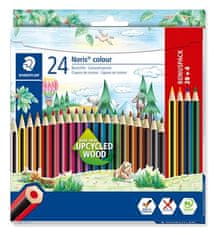 Staedtler Barevné pastelky "Noris Colour", 20+4 mix barev, šestihranné 185 C24P