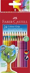 Faber-Castell Barevné pastelky "Grip 2001", 24 barev, trojhranné