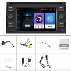 Podofo Autorádio Ford TRANSIT, KUGA, FOCUS, MONDEO, GALAXY, FUSION, C-MAX, S-MAX, CONNNECT, Android Rádio Pro FORD s GPS navigací, WIFI, Bluetooth